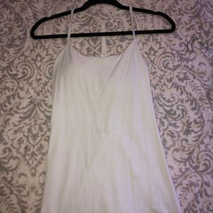 White Lululemon power Y tank